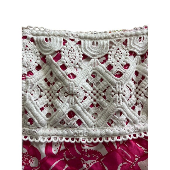 Lilly Pulitzer Dress Jubilee Coronado Pink Lobster Crochet Size 8 - Picture 10 of 12